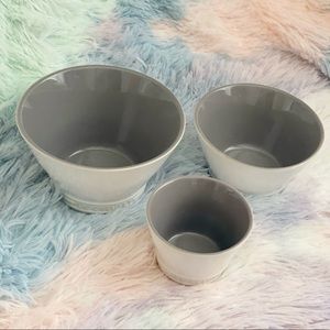 Le Creuset Kobe Bowl Set White Grey